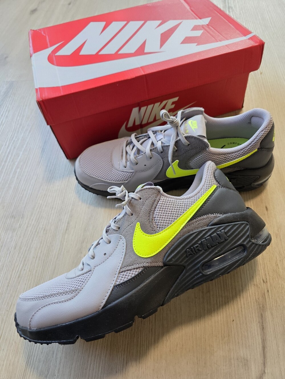 Nike Air Max Excee Men's Shoes Size 15/ 13 Black/Gray/Green FZ5486-007